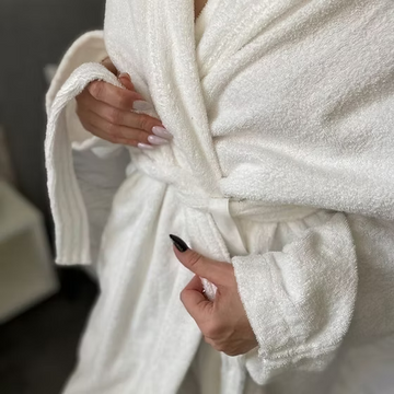 Cotton Terry Bathrobe  رداء حمّام فاخر من قطن تيري ناعم للغاية
